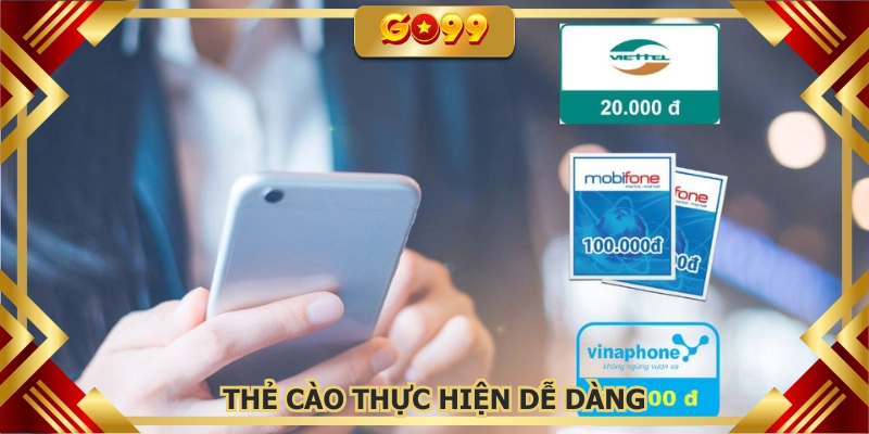 Nhà cái chấp nhận nhiều nhà mạng lớn